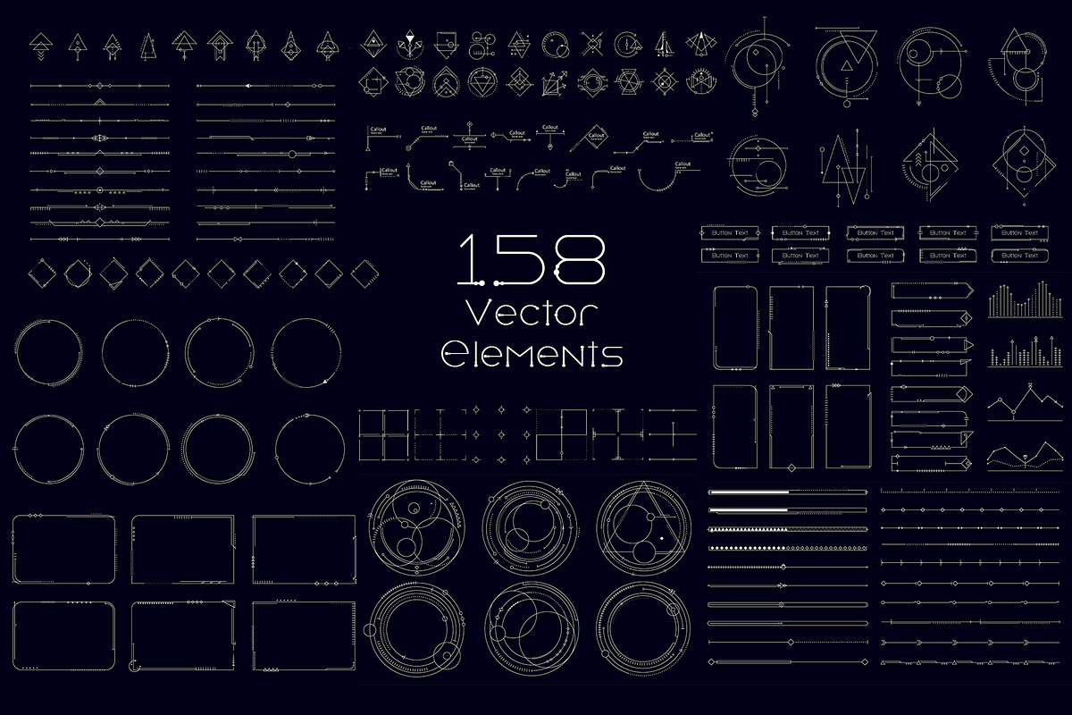 Tribal UI Set, an Object Illustration by Olga Ryzychenko (Photo 2 of 13)