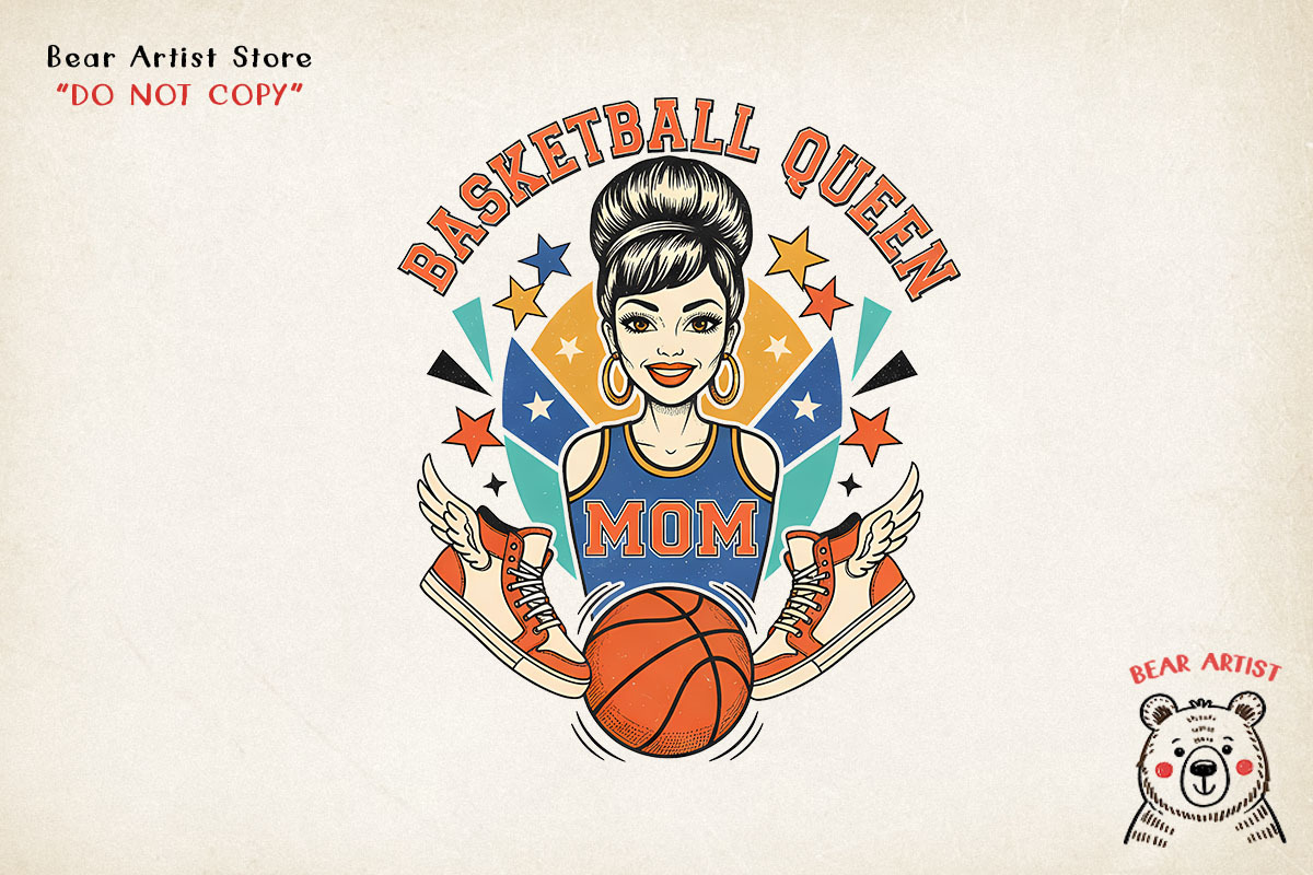 Cute Basketball Mom & Game Day, a Sport Illustration by GlitterCraft (Photo 77 of 101)