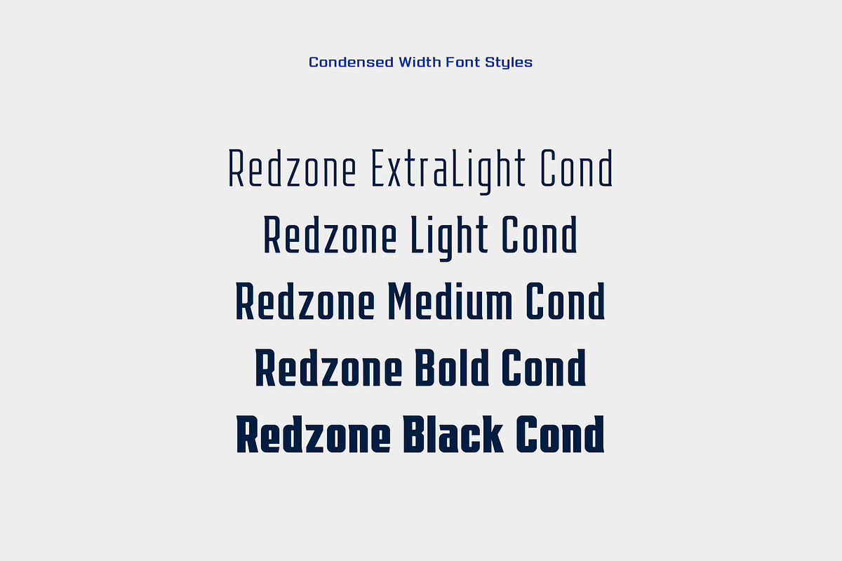 Redzone Display – Condensed, a Font by VarsityType® (Photo 3 of 10)