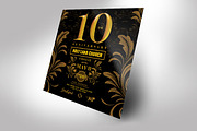 Gold Anniversary Party Square Flyer, a Flyer Template by SeraphimChris (Thumbnail 2 of 4)