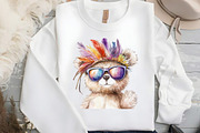 Fanny Teddy Bear Boho Clipart, an Illustration by DreamCafeArt (Thumbnail 5 of 5)