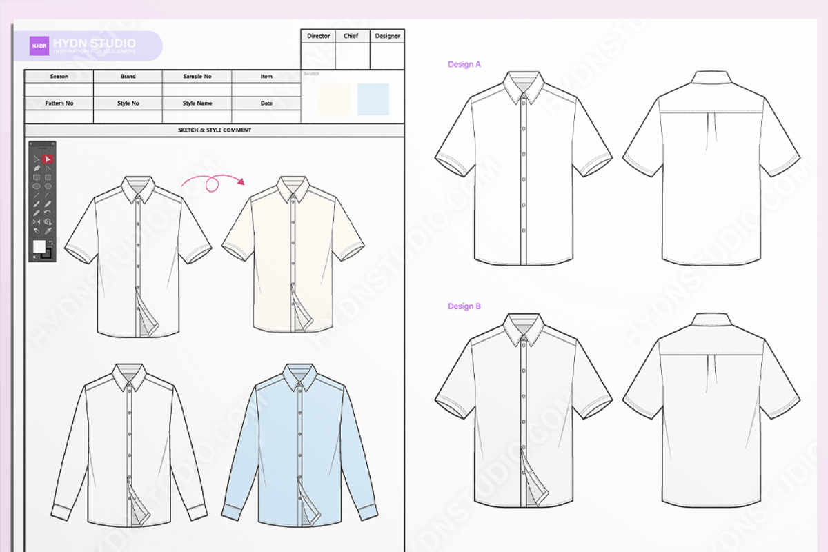 Vector Shirt Design Set, an Illustration by HYDNSTUDIO (Photo 8 of 9)