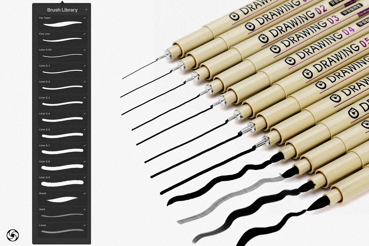 Procreate Brushes - Liners & Pencils, a Brush Add-On by Easy Procreate (Photo 6 of 9)