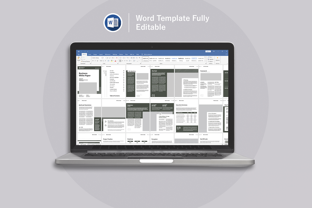 White Paper | Canva, Word, PPTX, InD, a Brochure Template by ArtisticLand (Photo 9 of 14)