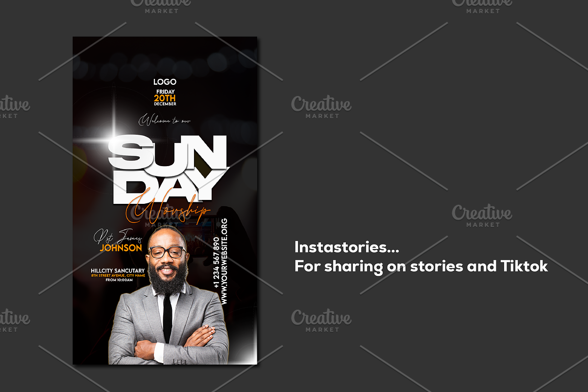 4-in-1 Church Flyer Template, a Flyer Template by Sipi_Graphics (Photo 5 of 6)