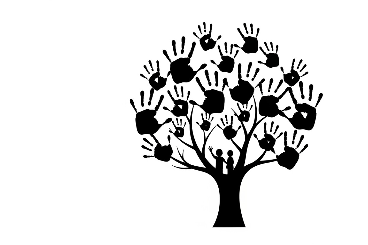 family handprint tree silhouette, an Illustration by Amazin_art (Photo 12 of 29)