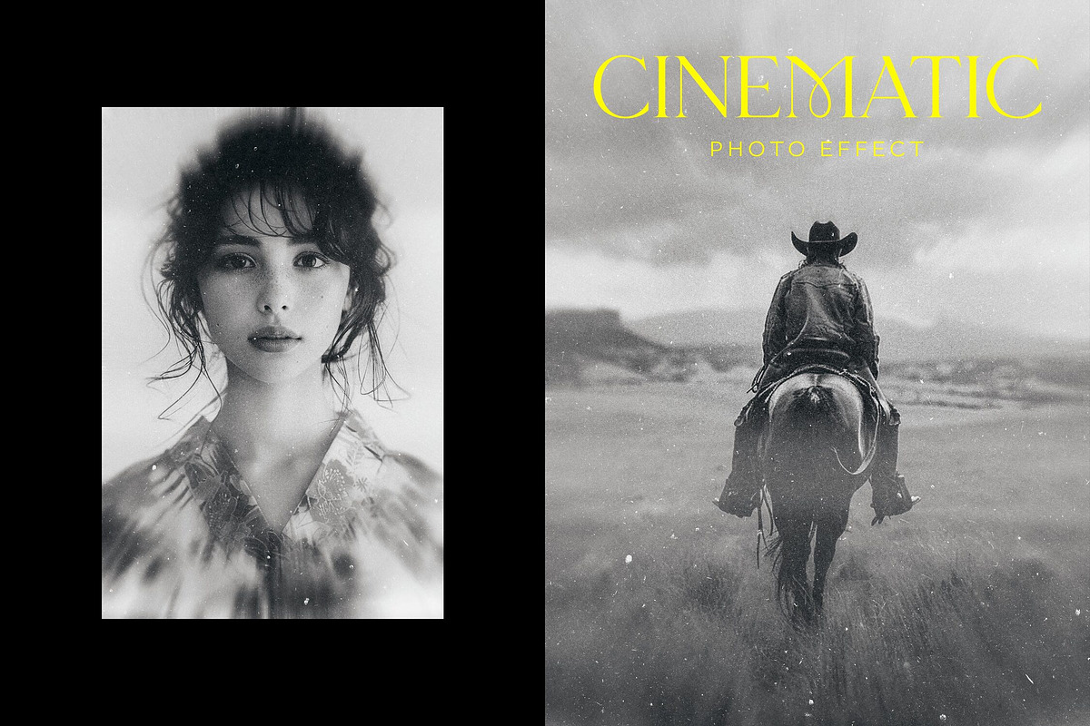 B&W Cinematic Poster Effect, a Brushes & More by Design Squad (Photo 1 of 4)