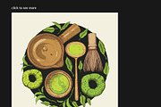 Matcha tea., a Food Illustration by Mona Monash (Thumbnail 4 of 4)