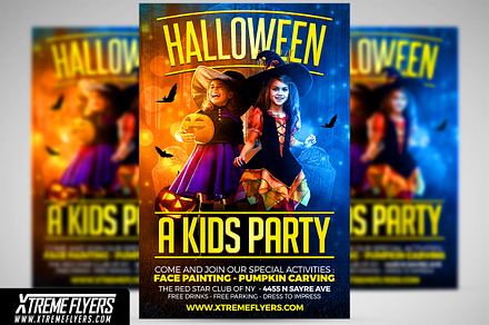 Halloween Kids Party Flyer, a Flyer Template by XtremeFlyers