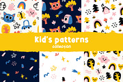 Kid's cute drawings patterns, a Decorative Illustration by OlgaBoncheva (Thumbnail 1 of 7)