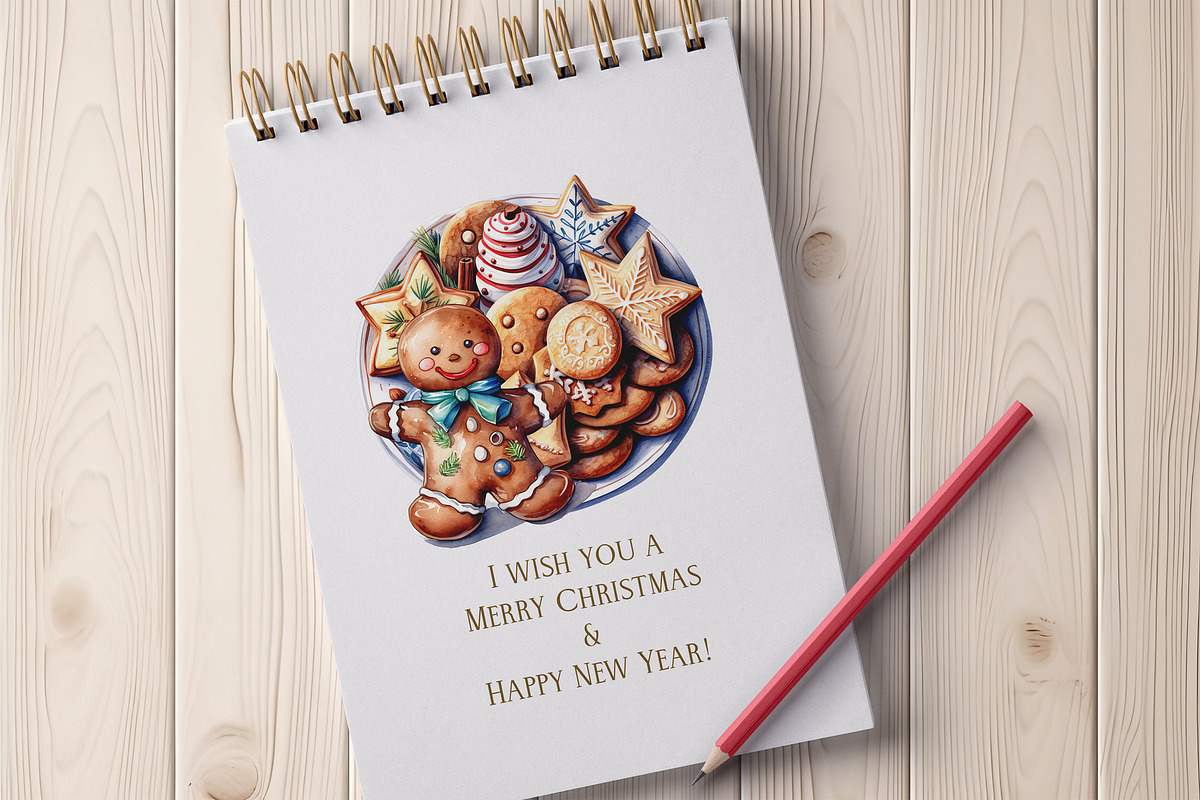 Christmas Gingerbread Clipart, a Food Illustration by Vasmila (Photo 6 of 6)