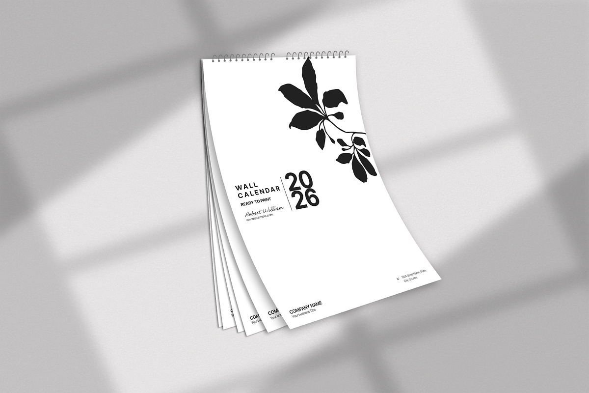 2026 A4 Wall Calender Template preview 2