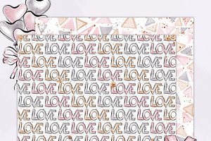 Valentines Day Digital Paper Pack