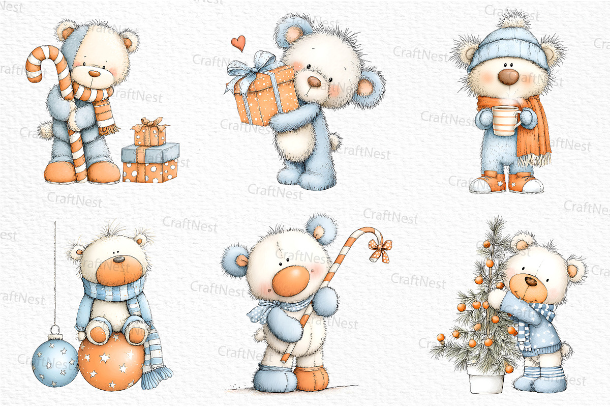 Whimsical  Cute Teddy Bear, an Illustration by Craft Nest (Photo 4 of 6)