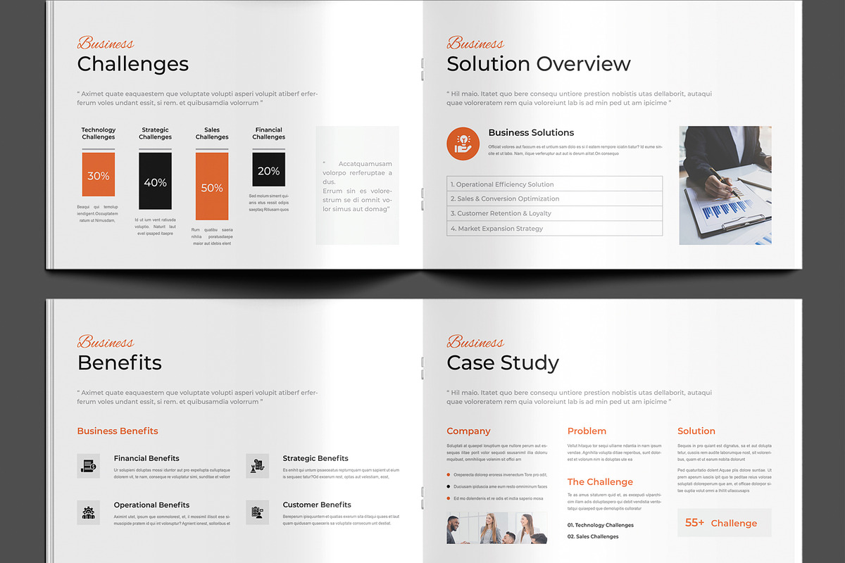 Editable Business White Paper Layout, a Brochure Template by MightyDesign (Photo 4 of 9)