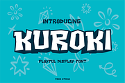 KUROKI - Playful Display Font, a Font by Vroz Studio (Thumbnail 1 of 6)