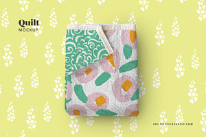 Quilt Blanket Mockup