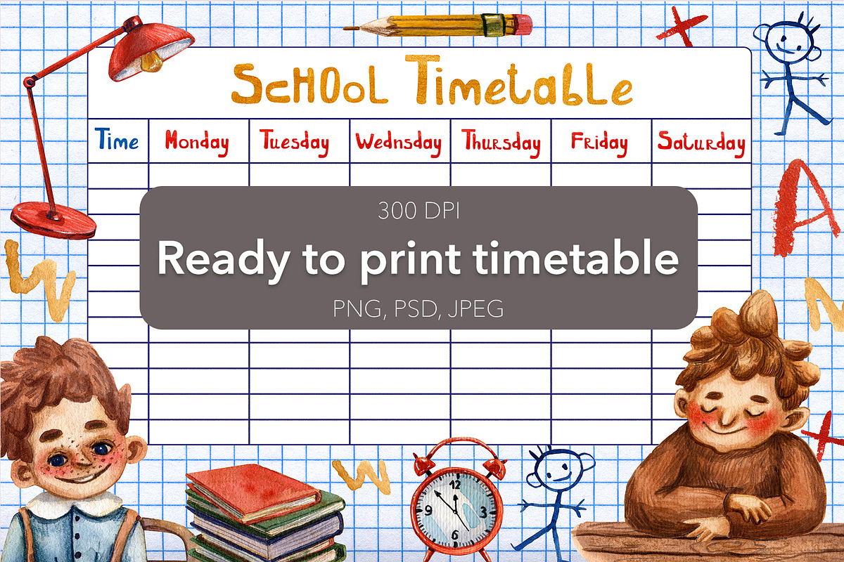 Little Students - Watercolor Clipart, an Education Illustration by Mashamashastu (Photo 12 of 15)