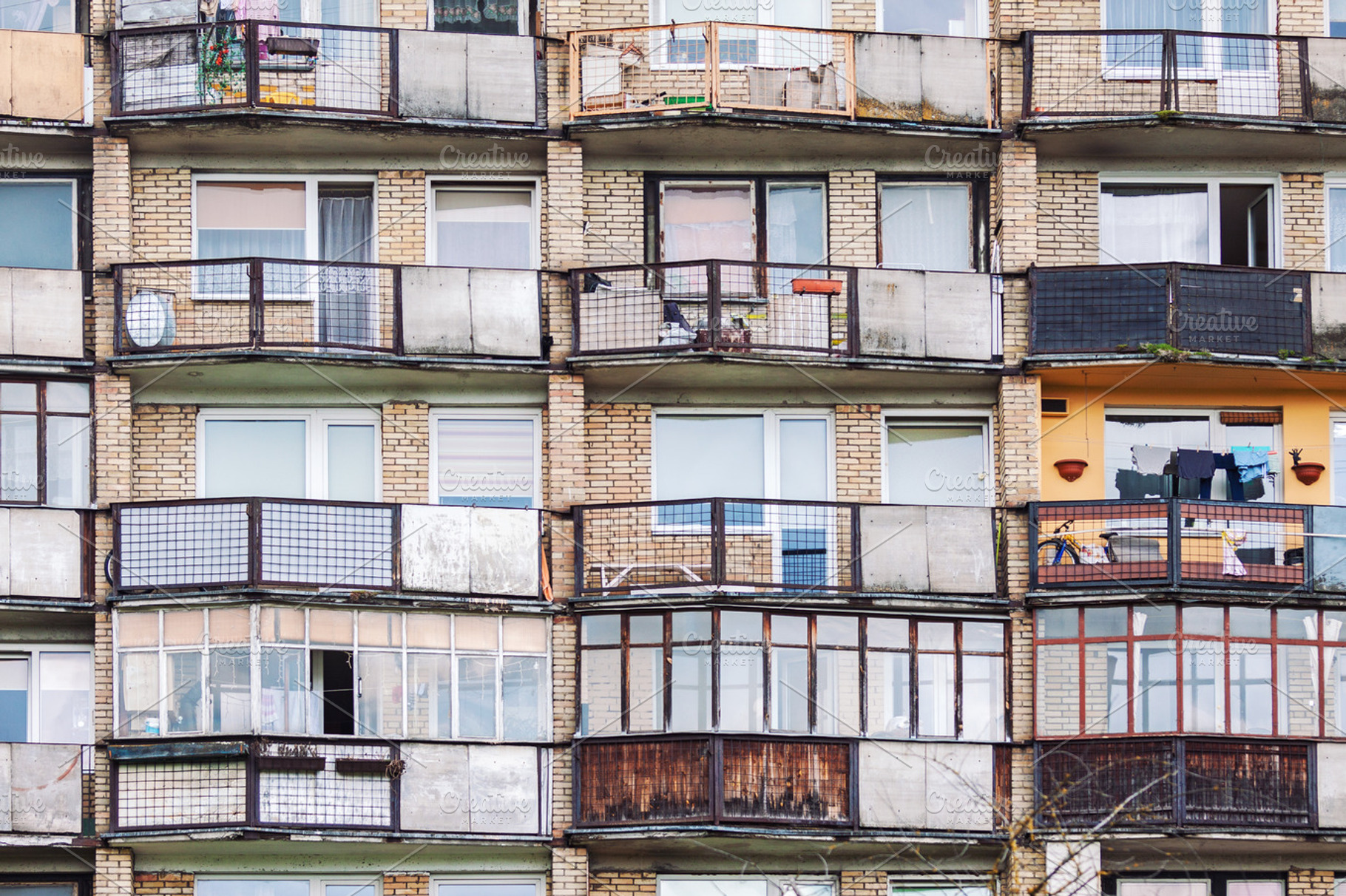 Old residential building balconies, an Architecture Photo by BOOCYS
