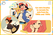 Anime Nostalgia Retro Brushes, a Brush Add-On by Cozy Brushery (Thumbnail 6 of 11)