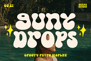 Gunydrops - Groovy Retro & Extras, a Serif Font by Dharmas Foundry