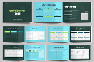 Modern Yearly Planner Design, a Stationery Template by MightyDesign