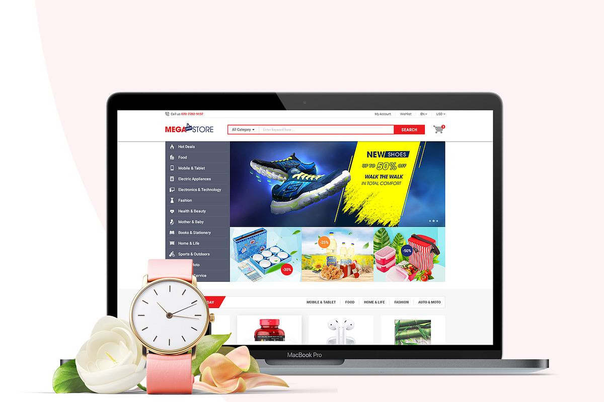 MegaStore - SuperMarket Ecommerce, a Websites & App Template by EngoCreative.com (Photo 4 of 6)