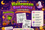 Halloween Boo Florist Coloring Book, a Seasonal Illustration by Design Zone (Thumbnail 3 of 5)