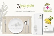 ORGANIC LOGO ELEMENTS – VEGETABLES, an Illustration by Friendly Label (Thumbnail 5 of 6)
