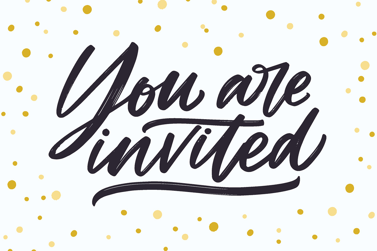 You are invited wedding lettering, a Decorative Illustration by Good Studio (Photo 1 of 3)