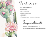 Valentine Cactus Seamless, an Illustration by Mashimara (Thumbnail 3 of 4)
