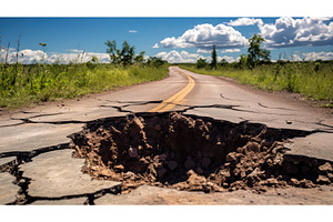 confusion rough road sign ai, a Transportation Photo by pikepicture