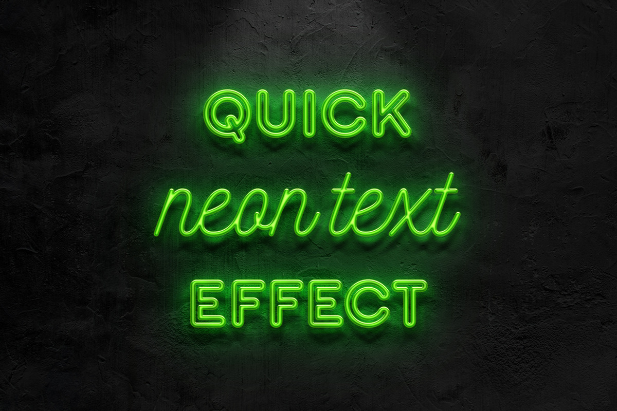 Neon text effect, a Mockup by Evlogiev Studio (Photo 1 of 5)