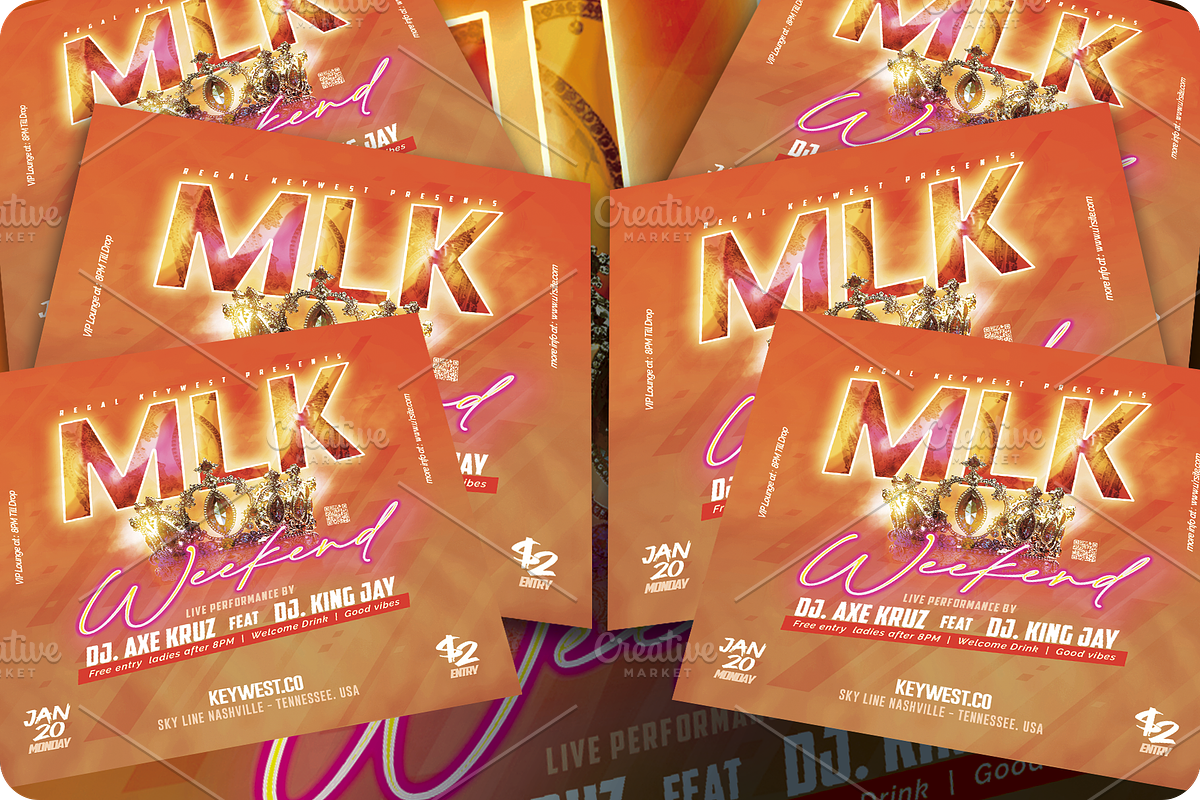 MLK Weekend Flyer, a Flyer Template by regalDRAW (Photo 4 of 4)
