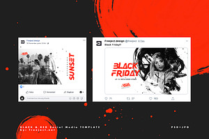 BLACK & RED Social Media Bundle