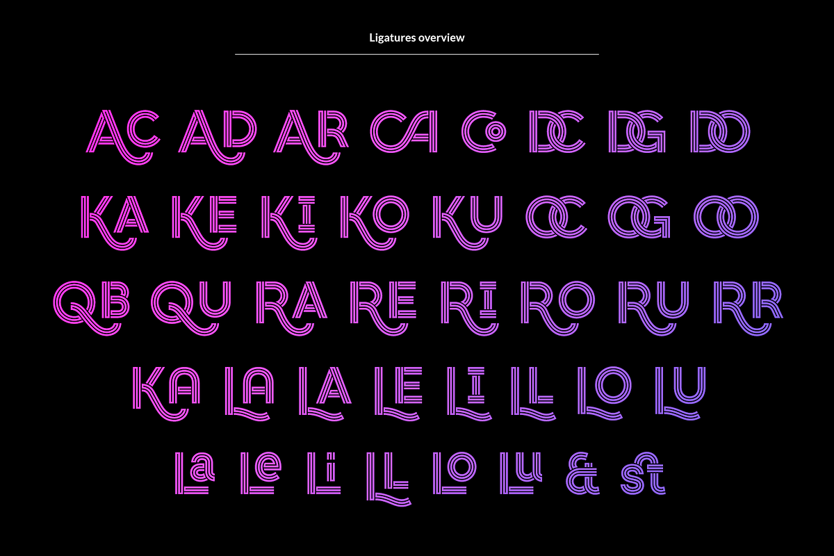Troix - Multiline Ligature Font, a Sans Serif Font by Studio Dot by dot (Photo 9 of 9)