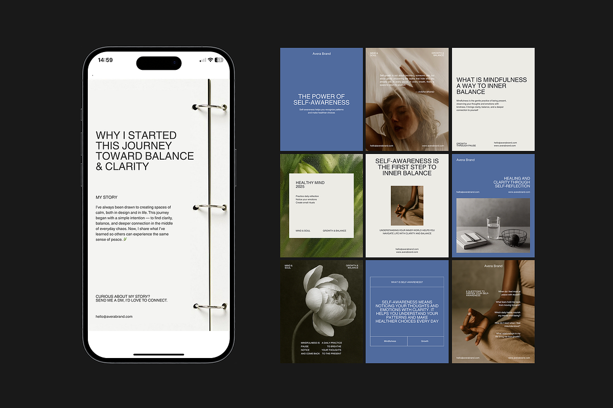 60 Social Media Instagram Templates, a Social Media Template by AnaGrids (Photo 2 of 11)