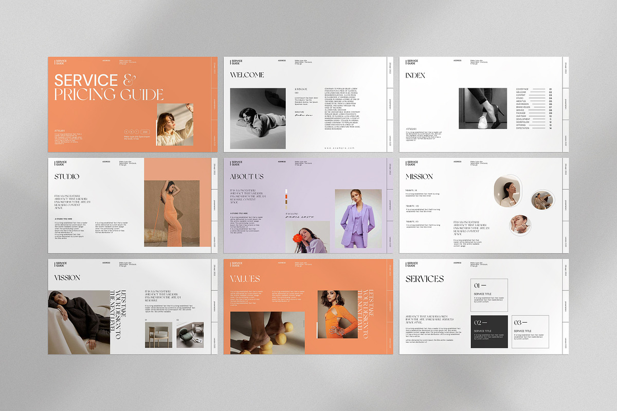 Service Guide Template, a Presentation Template by evgenystudio