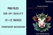 Watercolor Christmas Highland Cow, an Illustration by SinaCreation (Thumbnail 6 of 7)