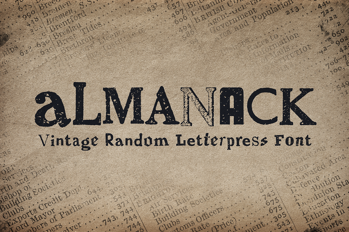 Almanack Font, a Sans Serif Font by Mint Pixels (Photo 1 of 6)