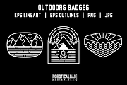 Outdoors Monoline Badges, an Outline Icon by Kuya Carthy Art + Design (Thumbnail 2 of 2)