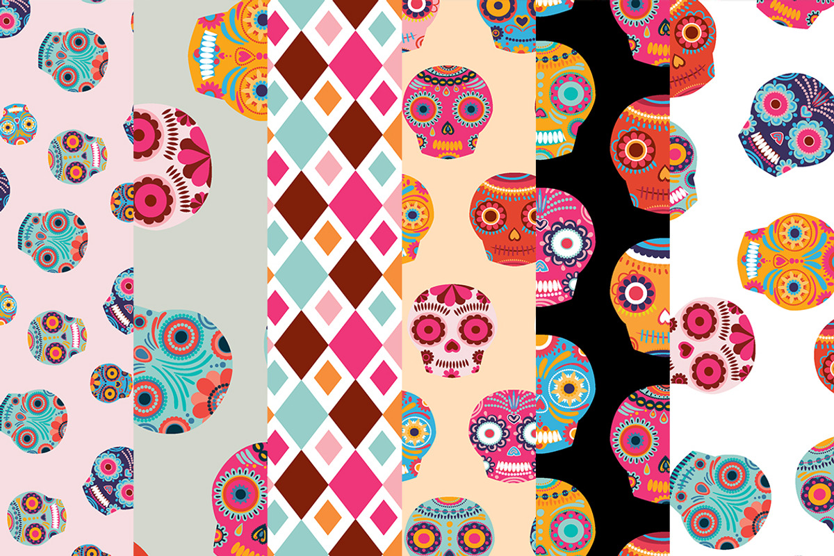 Dia de los Muertos: Sugar Skulls, a Texture Graphic by happychinchilla (Photo 3 of 3)