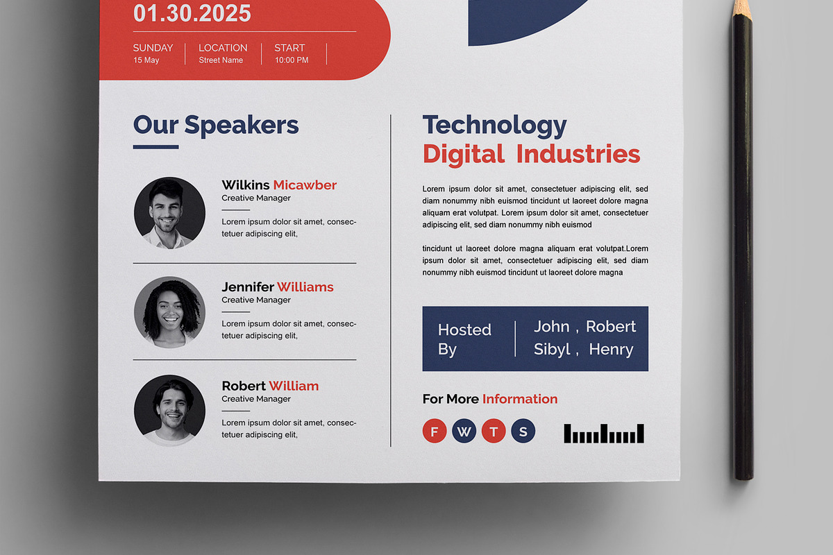 Conference Flyer Layout, a Flyer Template by MightyDesign (Photo 3 of 8)