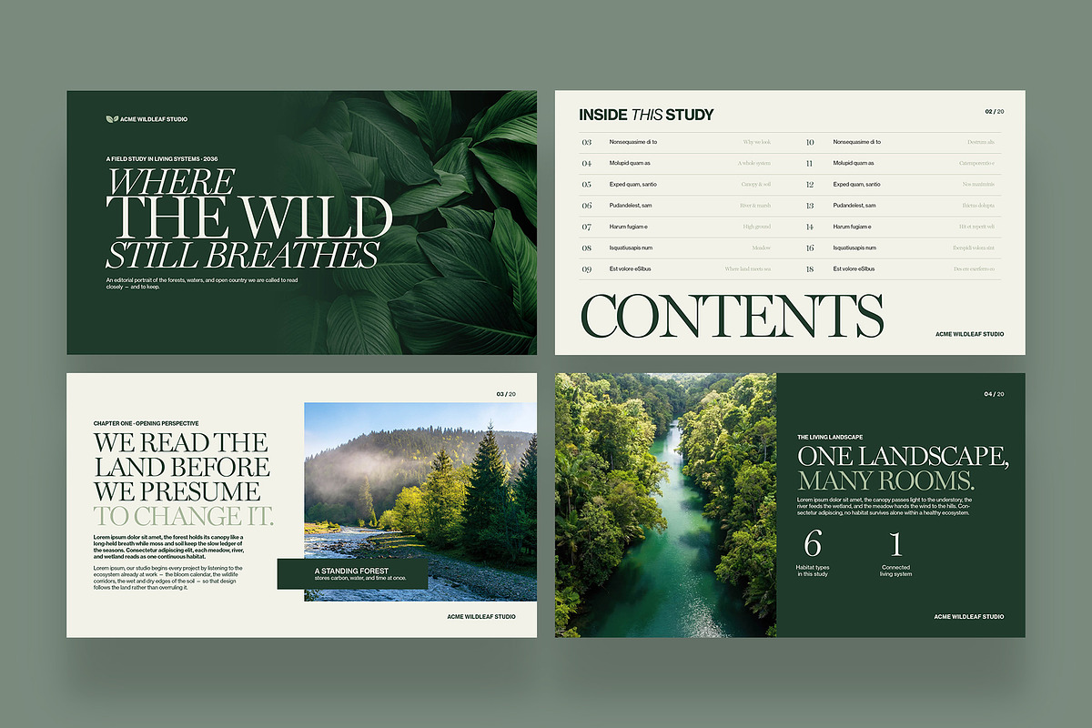 Nature Presentation Template, a Presentation Template by BrandPacks (Photo 2 of 7)