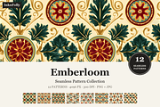 Emberloom Damask Seamless Patterns, a Pattern Graphic by Inknfolly (Thumbnail 2 of 4)