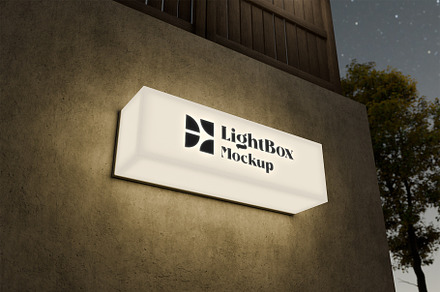 Light Box Sign Mockup, an Advertising Mockup by Cekal_std