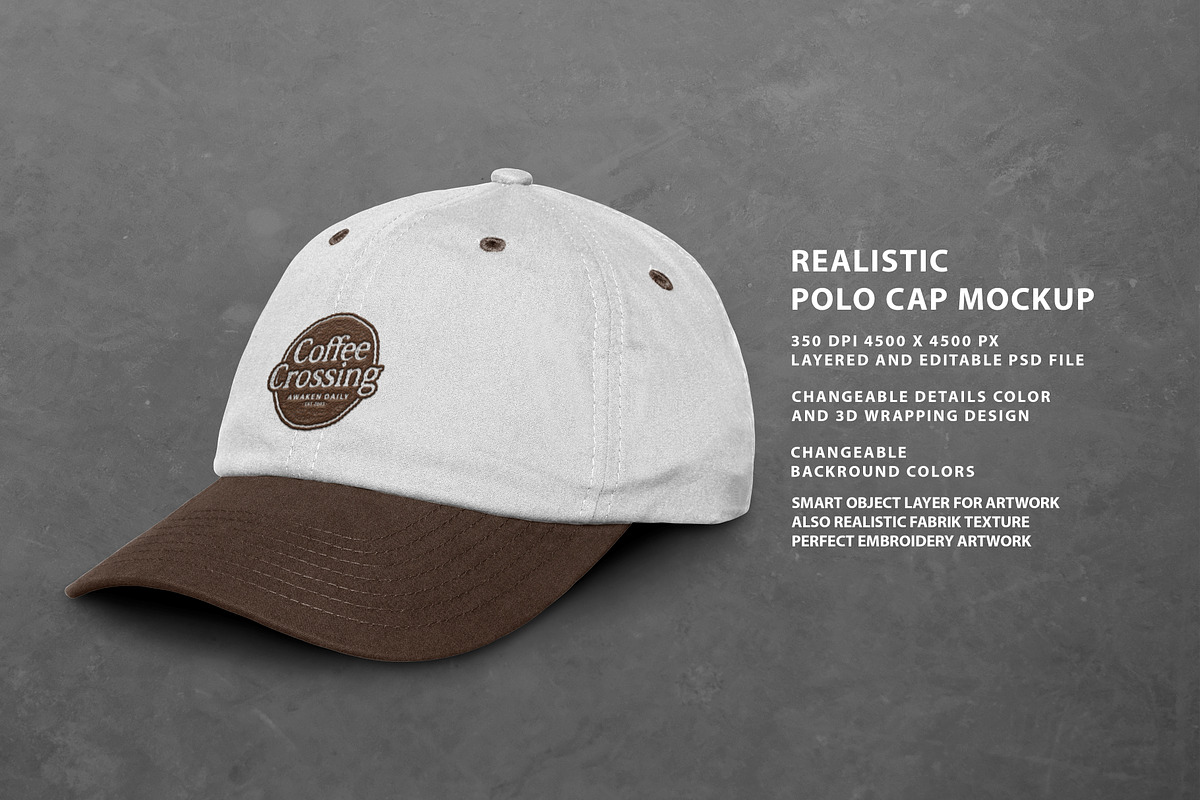 Realistic Polo Cap Mockup, a Hat Mockup by Uncentrifuged Pressure (Photo 5 of 7)
