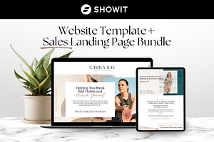 Showit Website & Sales Page Bundle, a Landing Page Template by Sugar Studios