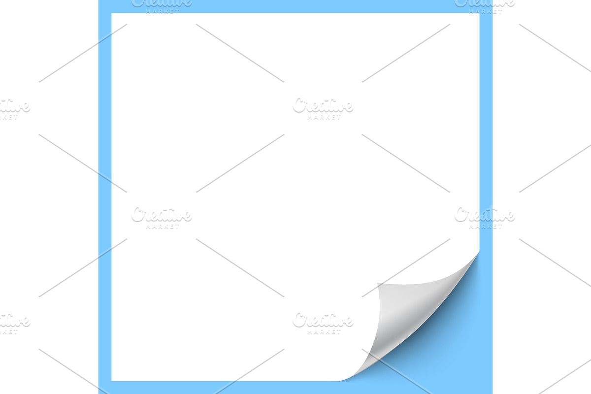 Blue paper sheet with curled corner, a Wallpaper Graphic by Onyx (Photo 1 of 3)
