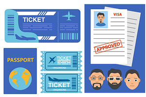 Passport or visa.Airline ticket.